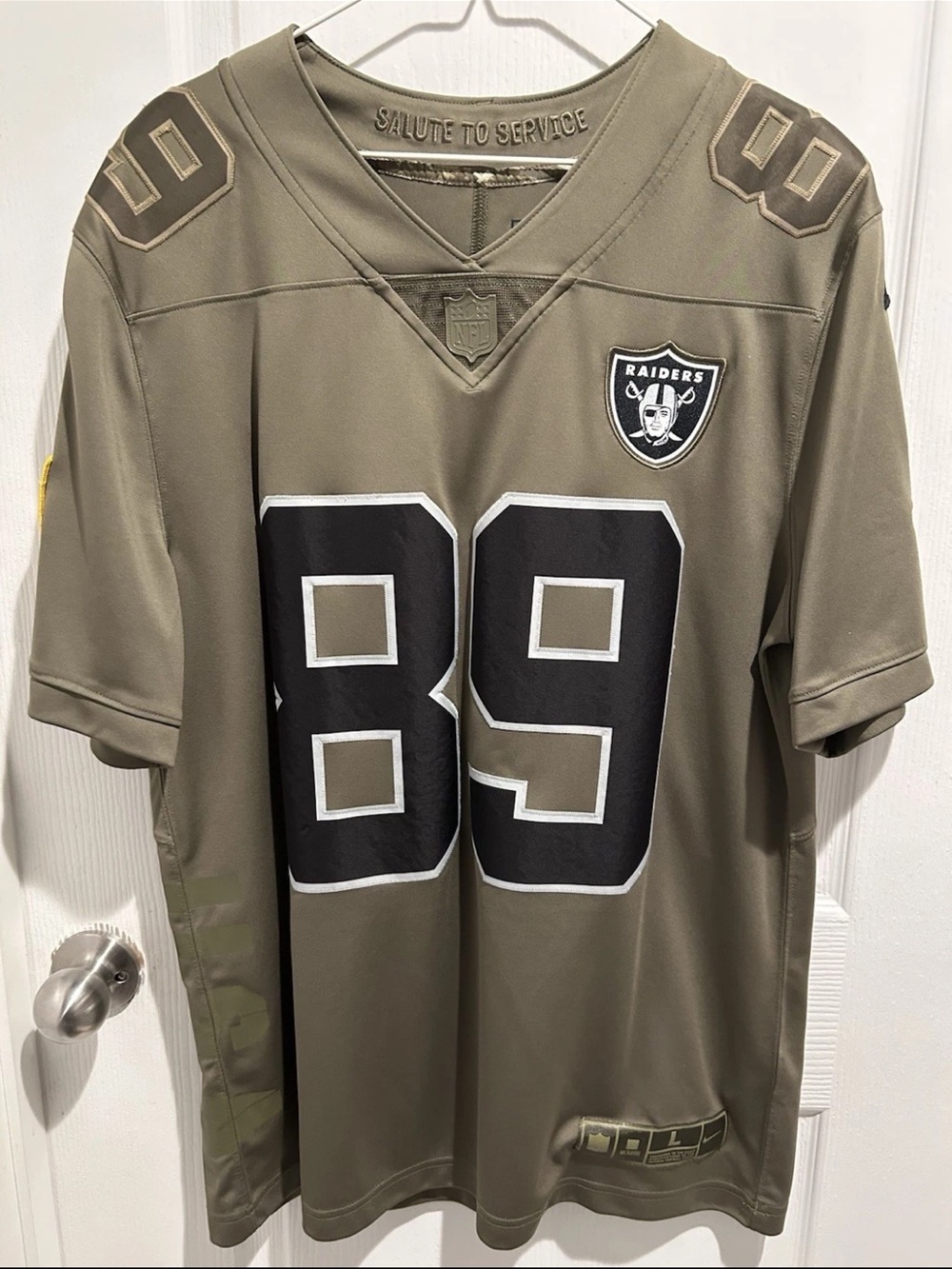 Riders by Lee #89 Olive Salute to Service Men's Jersey Amari Cooper
